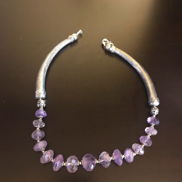 Jewelry - Purple Clear Stone Necklace